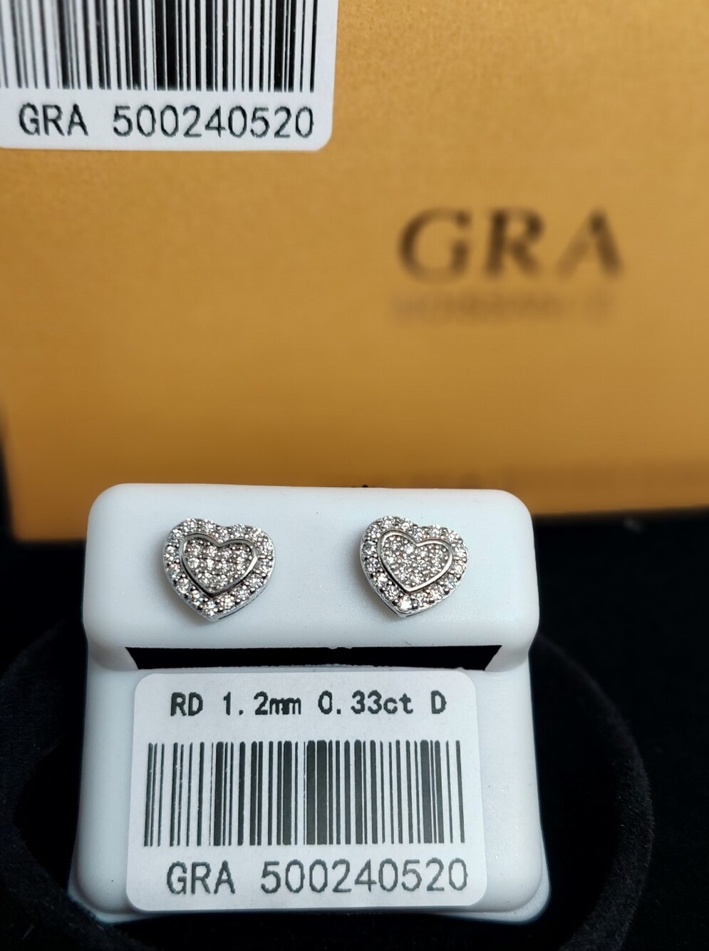 Heart ❤️ Shaped Moissanite Earrings VVS Flawless Clairty New